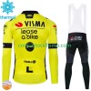 Conjunto Maillot + Culotte largo con tirantes Invierno Termico Visma Lease A Bike 2024